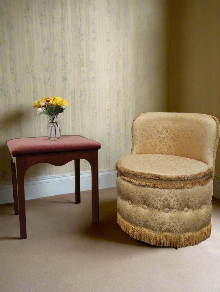 Yellow & Gold Bedroom Chair