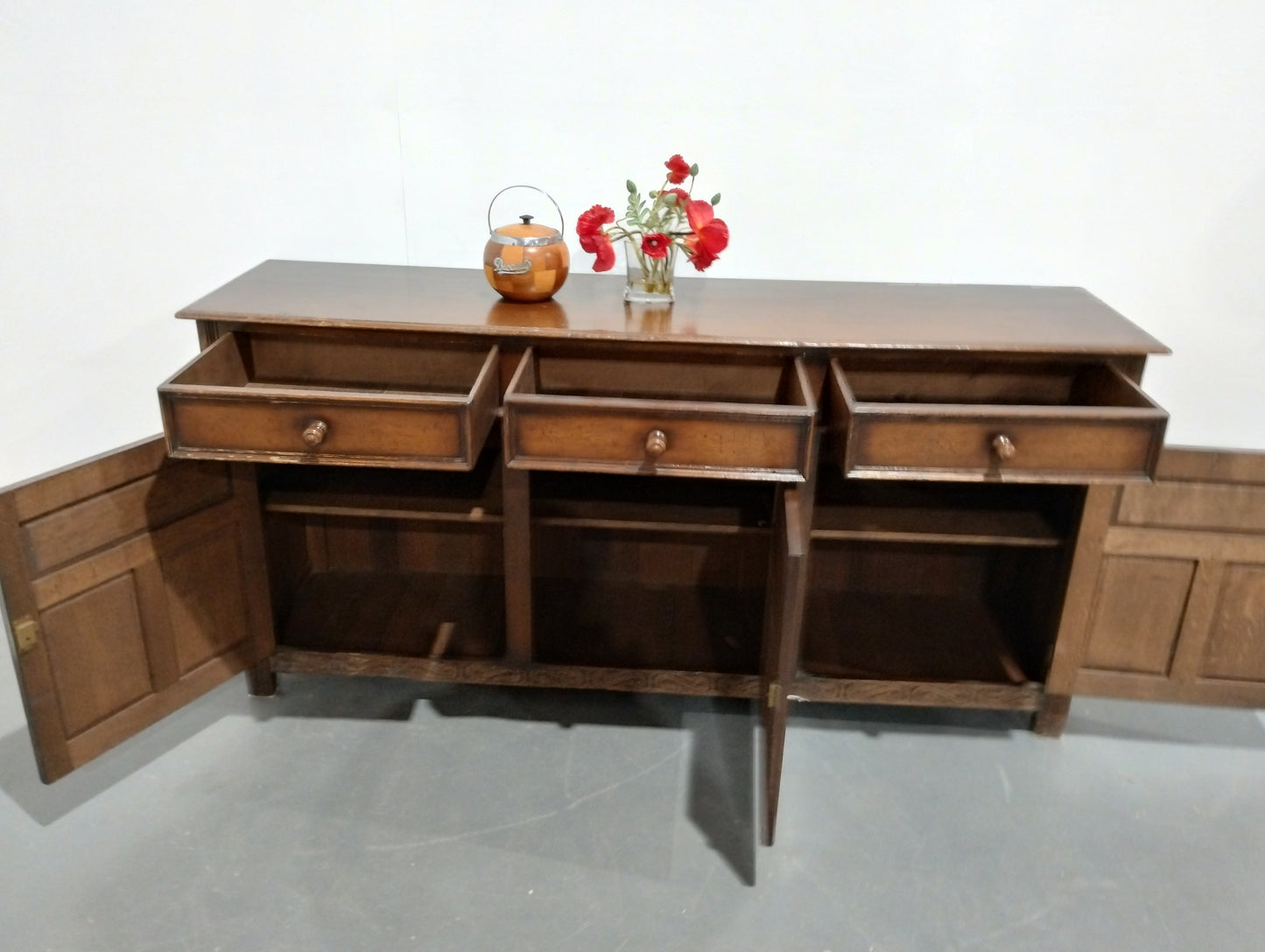 Large solid wood sideboard