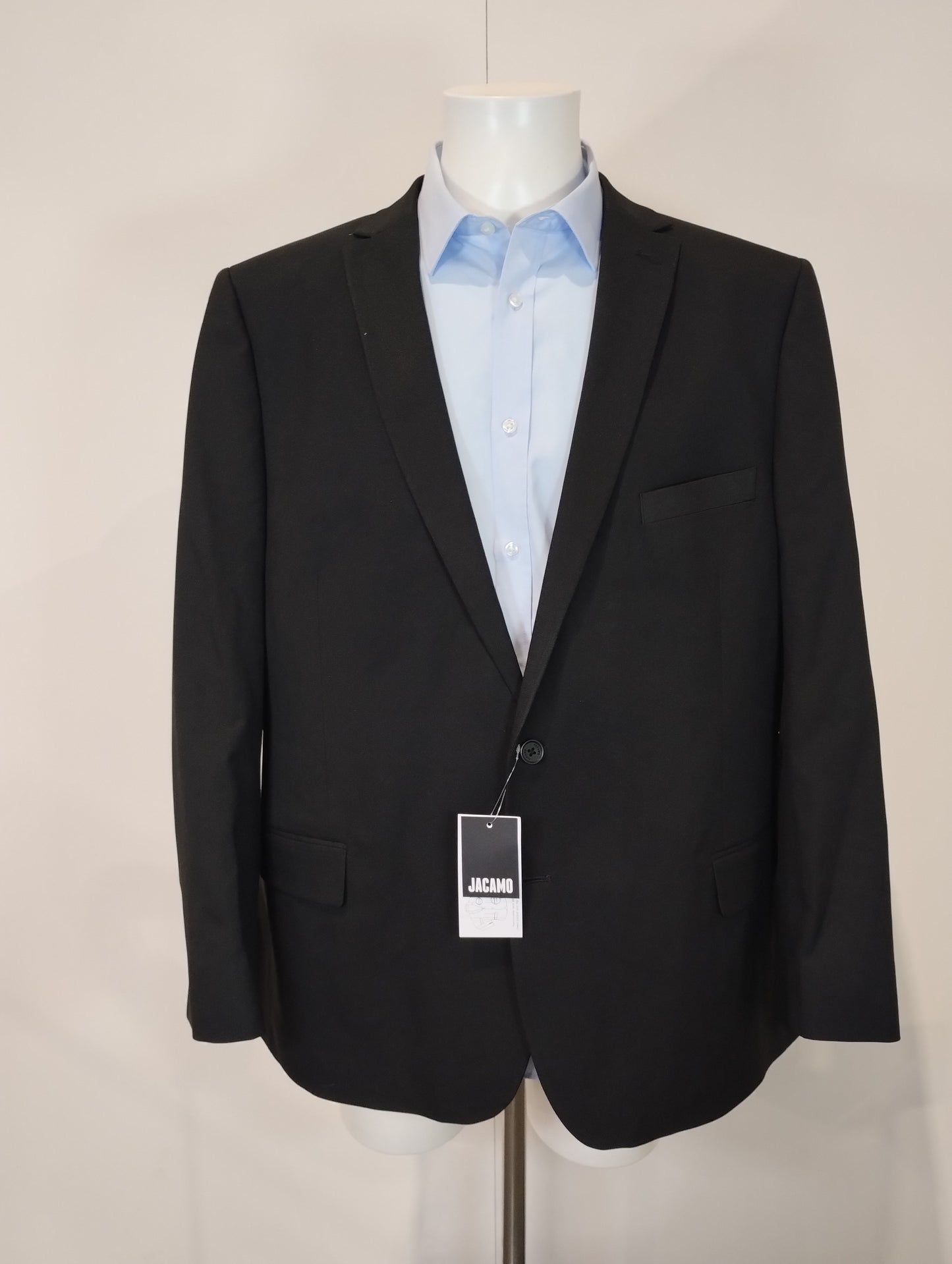 Jacamo Classic Black Two-Piece Suit with Jacket - 50, Regular Fit and Trousers - XXL