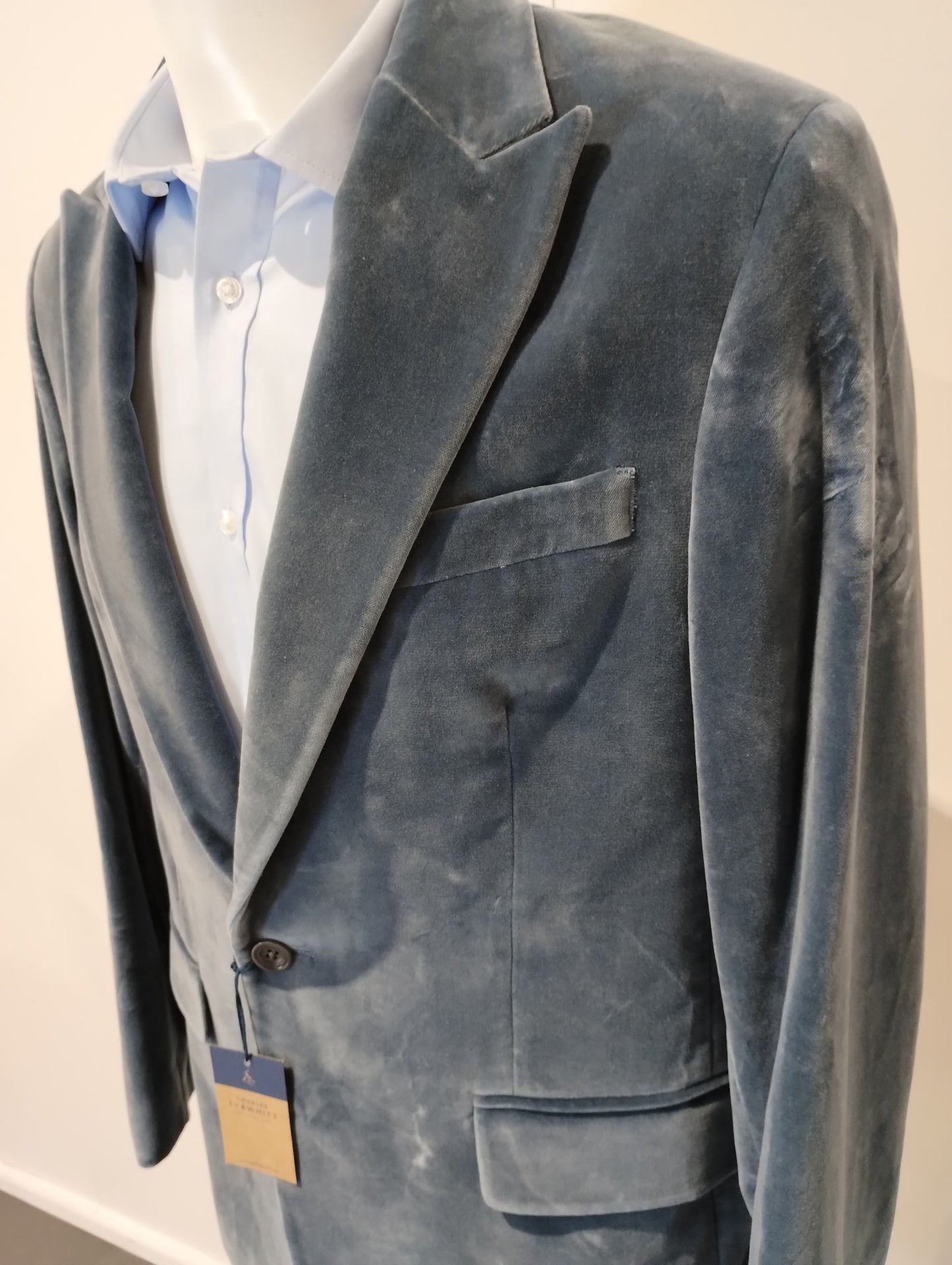 Air Force Blue Italian Peak Slim Fit Jacket - 40, Regular Fit