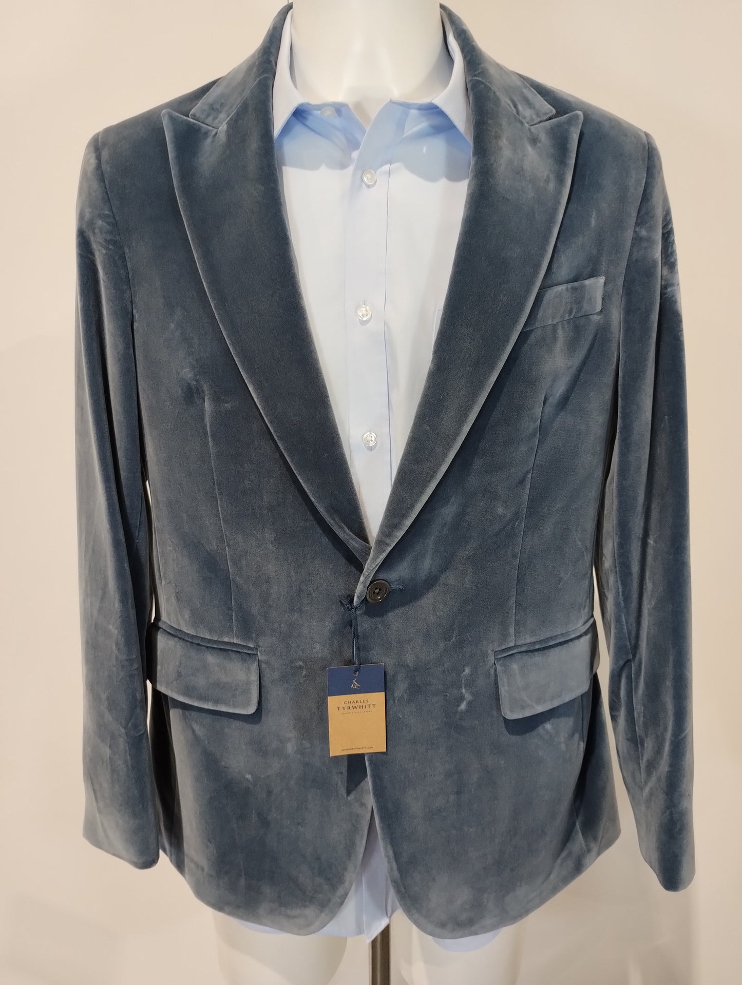 Air Force Blue Italian Peak Slim Fit Jacket - 40, Regular Fit
