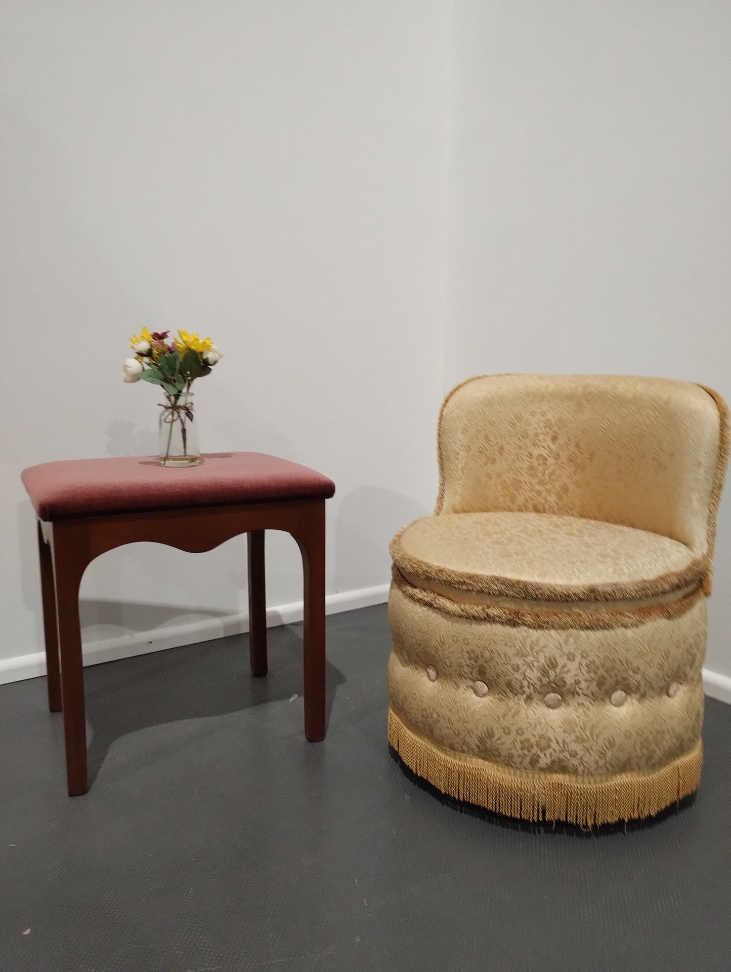 Yellow & Gold Bedroom Chair