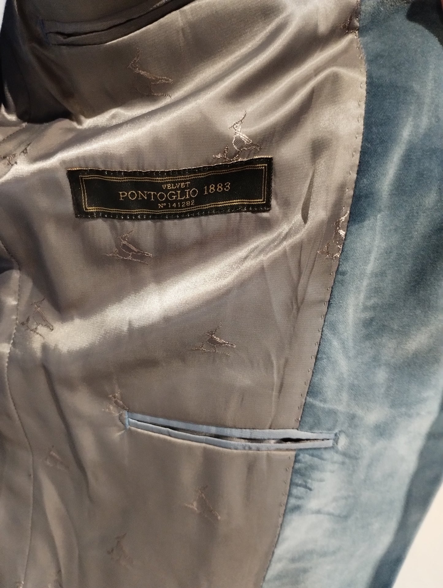 Air Force Blue Italian Peak Slim Fit Jacket - 40, Regular Fit