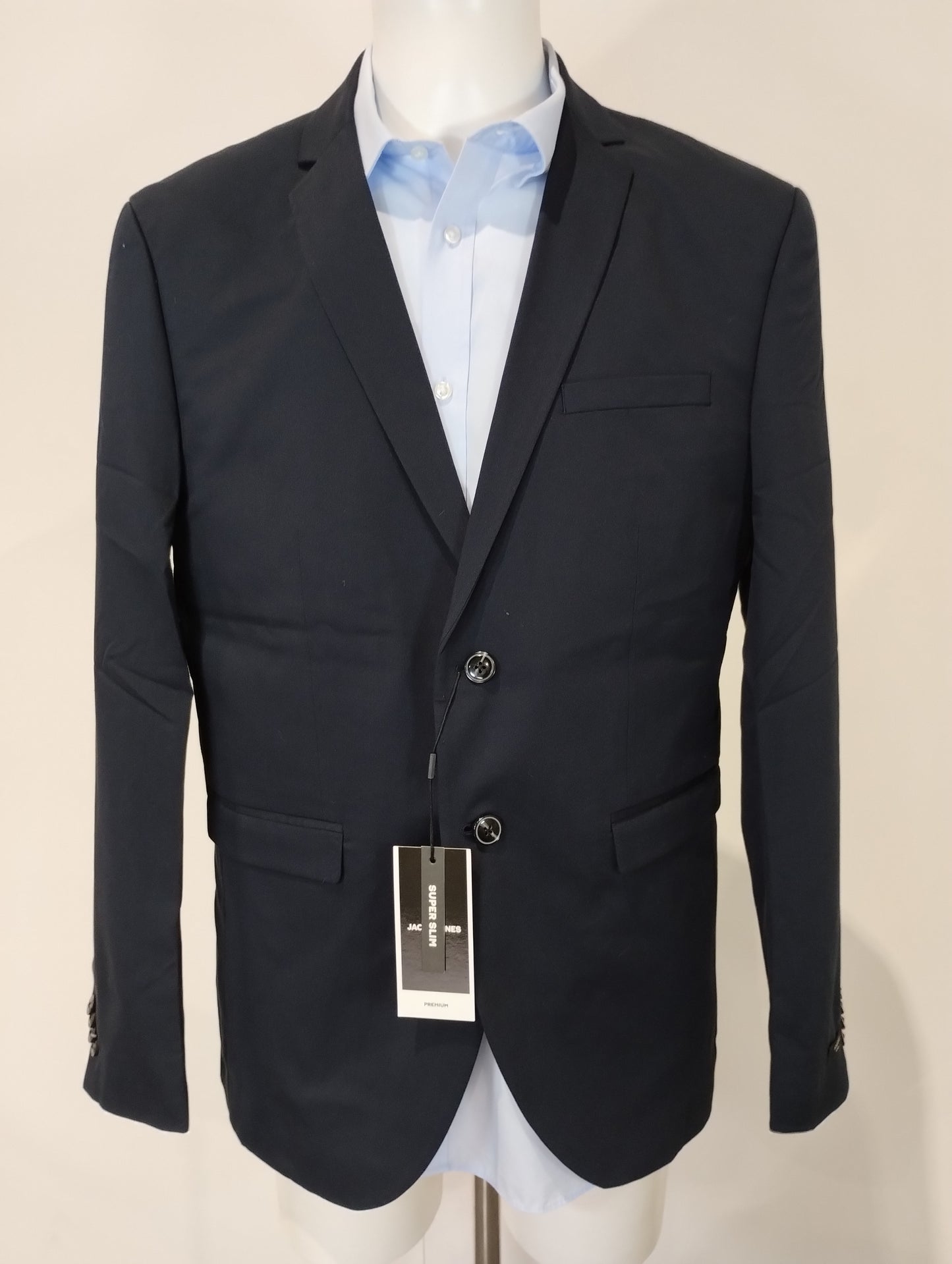 Jack & Jones Newworth Navy Super Slim Jacket  - 46, Regular Fit
